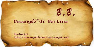 Besenyődi Bertina névjegykártya